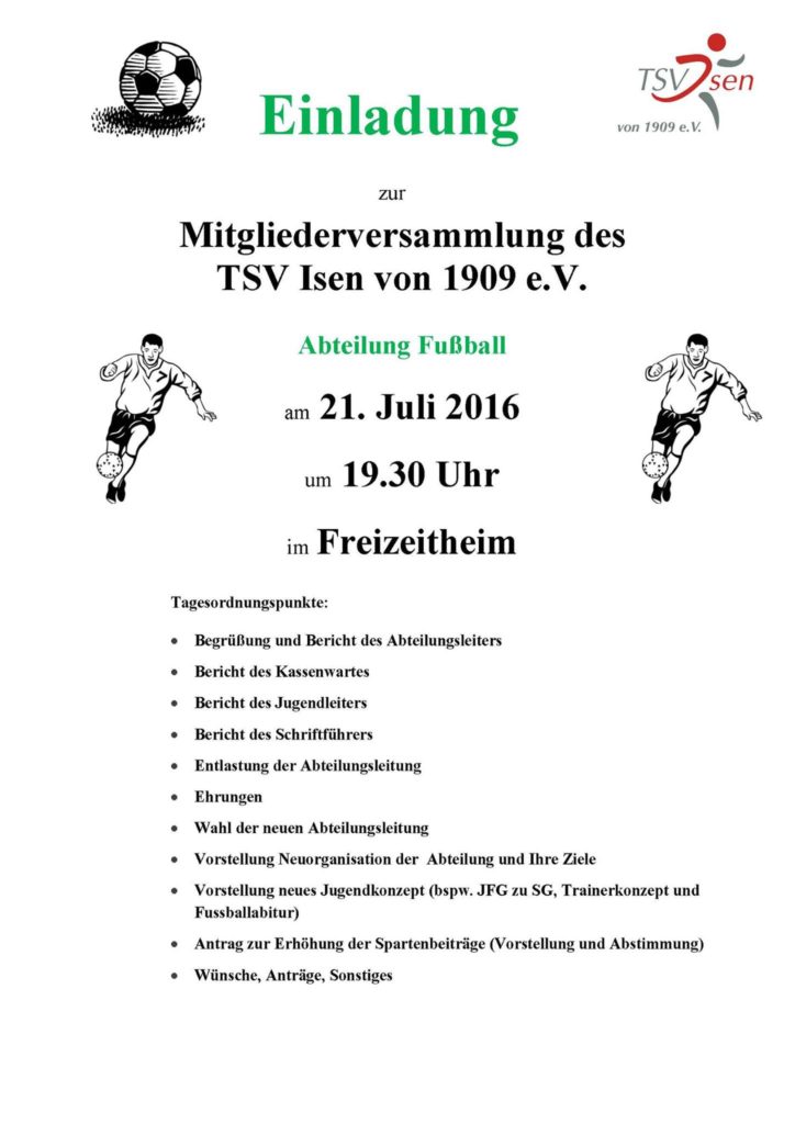 TSV-Isen-Fußball-Abteilungsversammlung