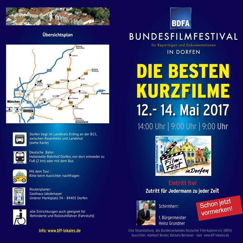 Bundesfilmfestival 2017 in Dorfen