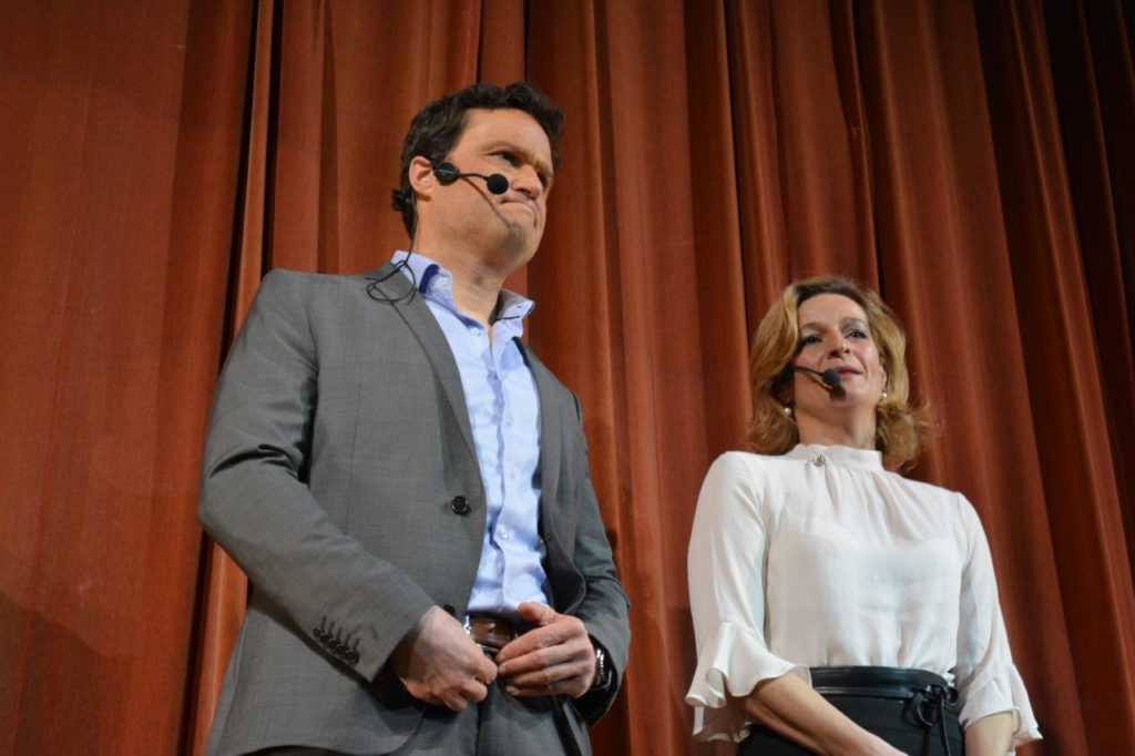 Martin Mittermaier und Isabella Czech als Moderatoren beim Isener Kappenabend 2017
