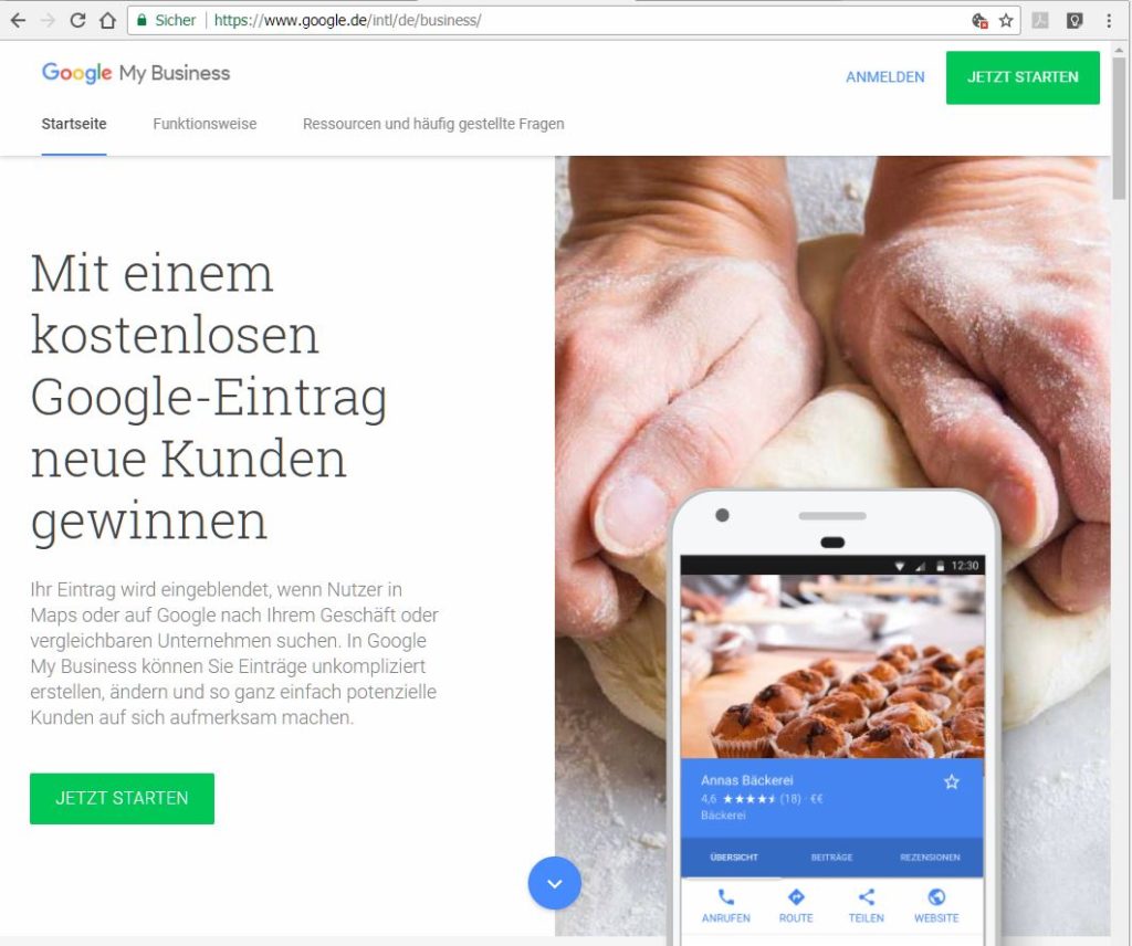 Firme in Google Maps eintragen