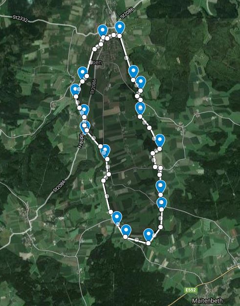 Wanderweg 3 - blaue Router durchs Isental