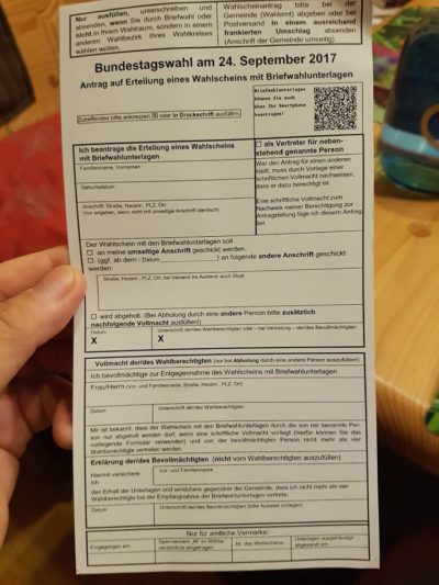 Neu: Briefwahl mit QR-Code beantragen zur Bundestagswahl