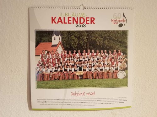 Blaskapelle Isen Kalender 2018