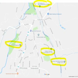 Google Maps Karte von Isen mit Firmeneinträgen
