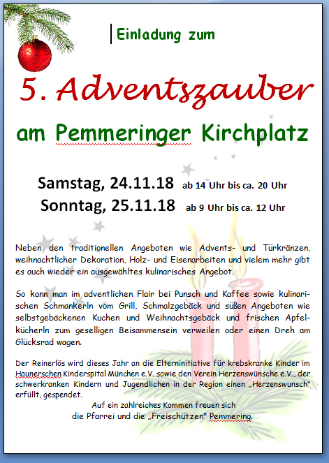 Adventszauber Pemmering 2018