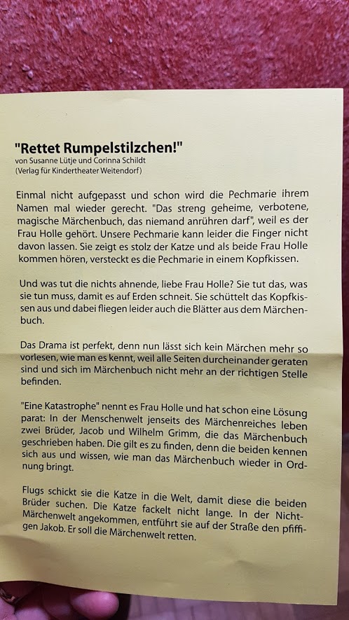 Rettet Rumpelstielzchen Theaterverein Isen 2018
