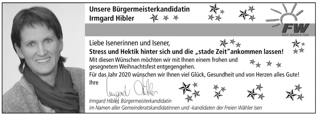 Weihnachtsgruß Irmgard Hibler