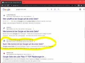 Unter 137. Mio. Treffern bei Google auf der ersten Seite