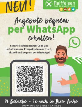 Raiffeisen Erdinger Land: Angebote jetzt per WhatsApp